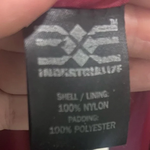 Industrialize Black Puffer Vest with lining red trim on zippers & pockets Men M - Picture 6 of 8